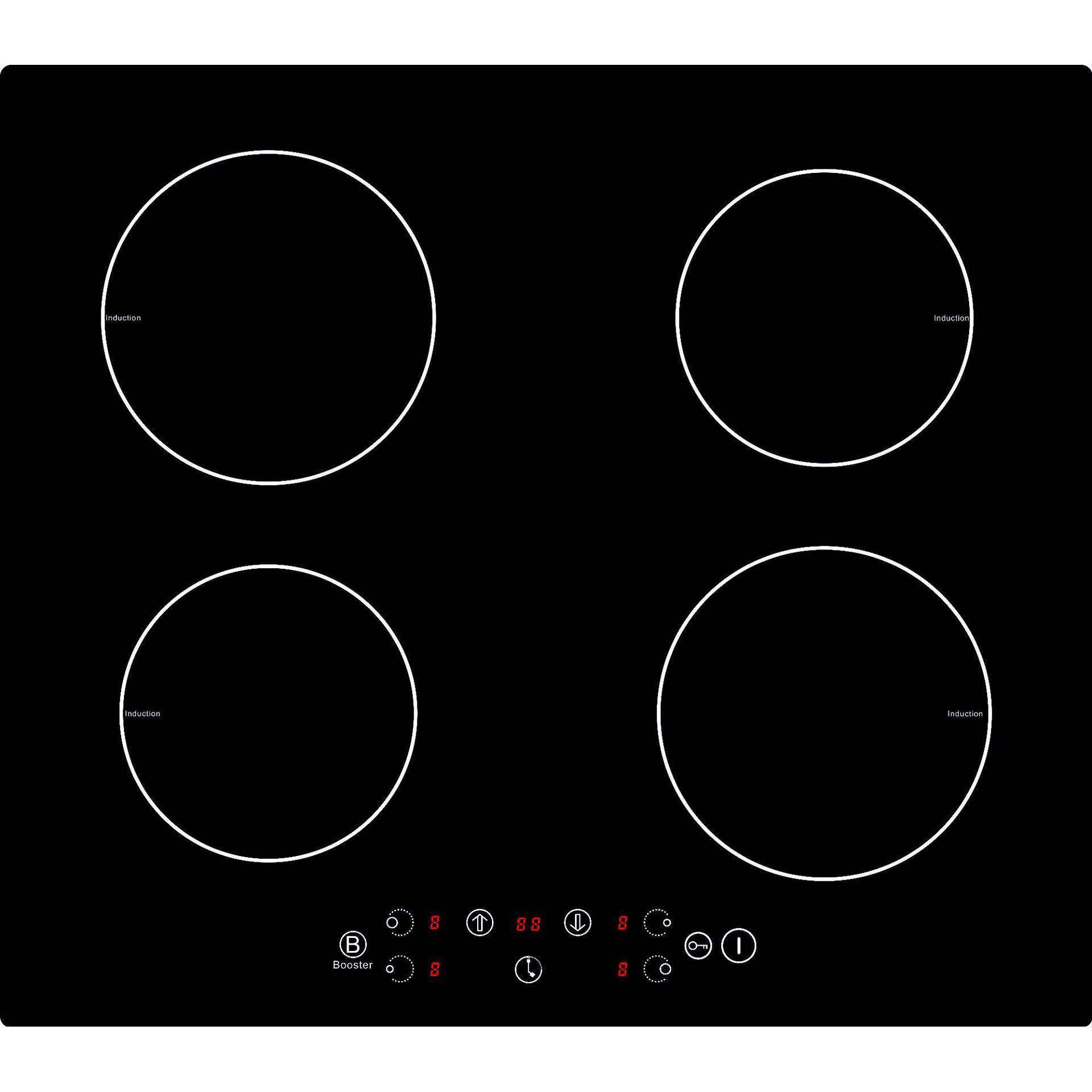 大功率4头四眼电磁炉多头家用电器厨房嵌入式家用电灶