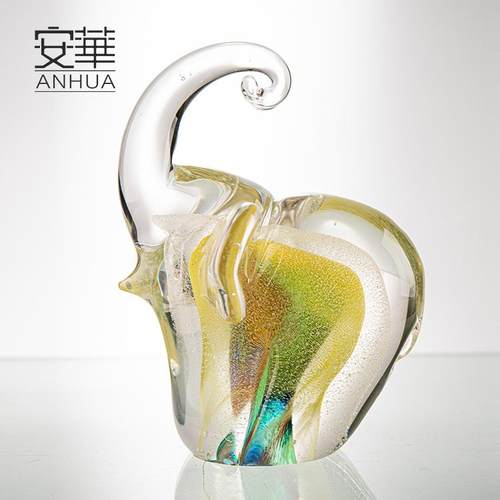 安华创意艺术玻璃摆件现代简约高端客厅装饰品精致工艺品