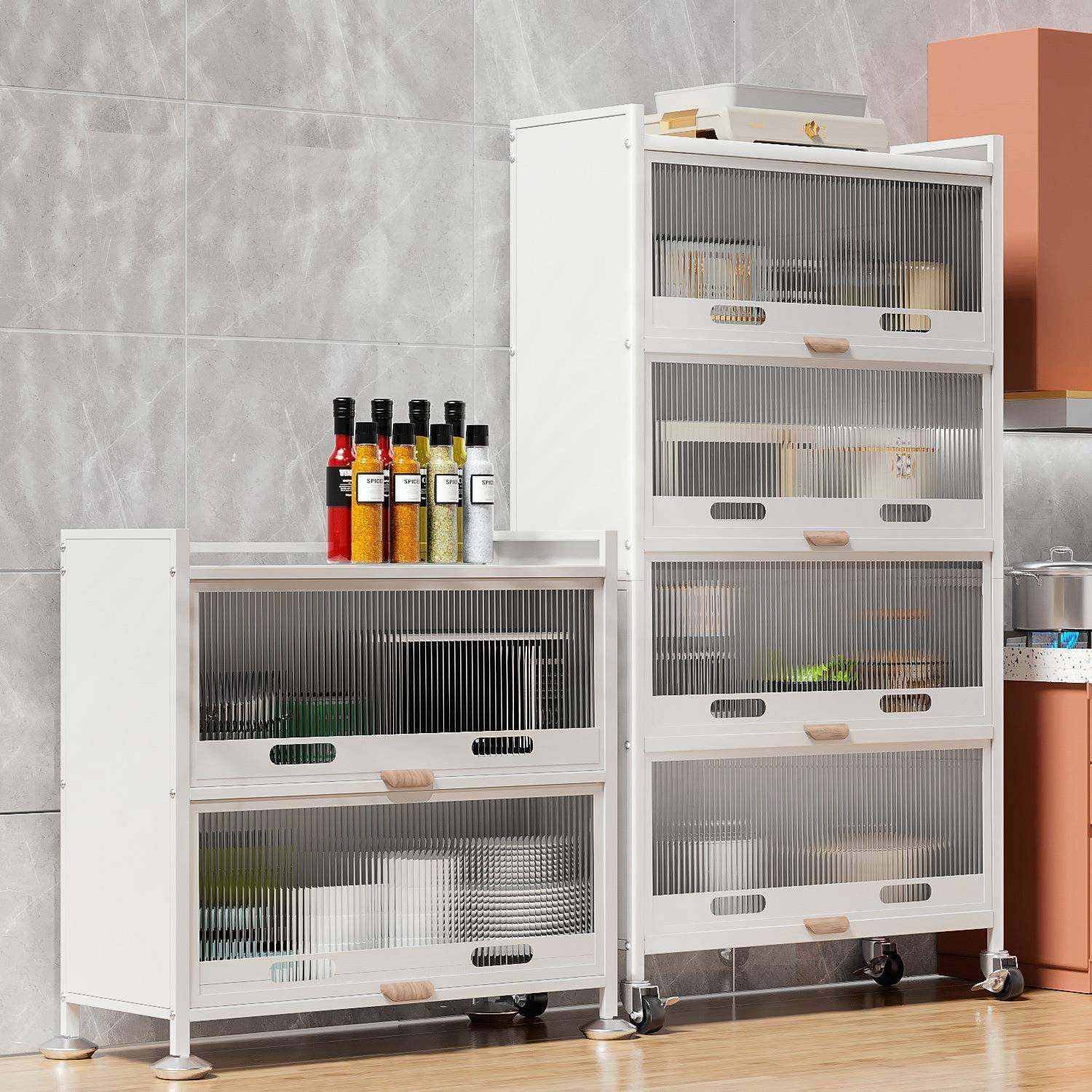 落地多层微波炉锅具电器锅具柜带门橱柜储物柜子厨房置物架餐边柜,收纳整理,烫衣板及配件,淘宝优惠券,粉丝福利购,淘宝优惠卷