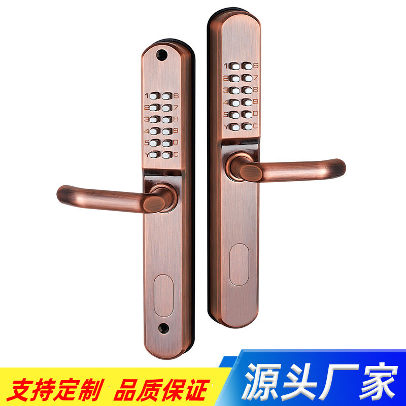 别墅门户外双面栏栅门户外铁铝艺门花园门防水防嗮防火机械密码锁