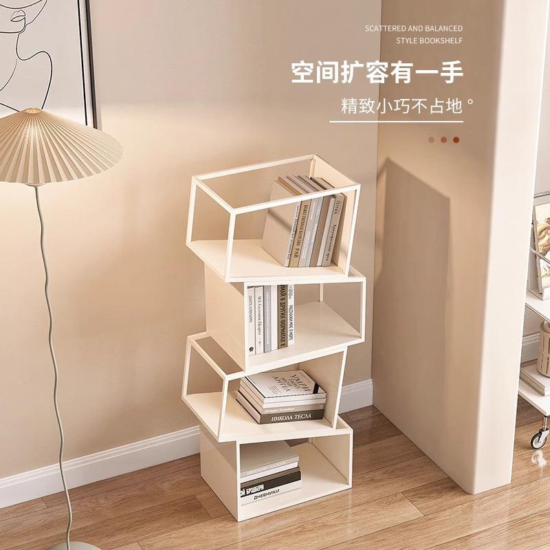 客厅创意立式书架落地置物架小型书本收纳书柜办公室展示架柜子