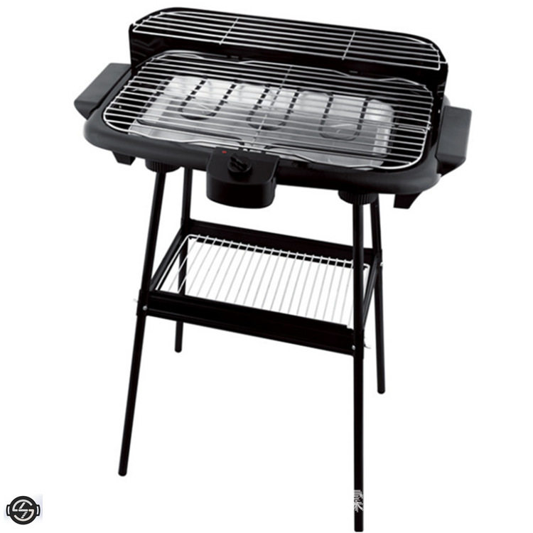 外贸出口带支架电烧烤炉家用电烤盘无烟铁板烧bbq烧烤架户外便携