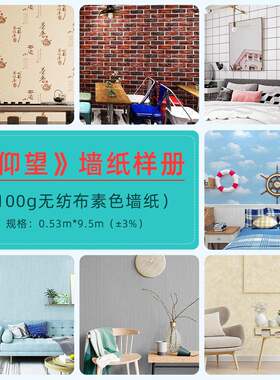 简约素色墙纸综合本欧式新中式家装工程无纺布壁纸招商样册本