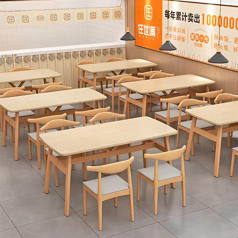 饭店桌椅组合餐桌餐饮商用饭桌椅子小户型家用吃饭桌子餐厅桌椅