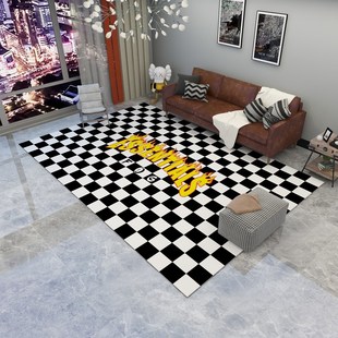 潮牌FOG ESSENTIALS格子地毯客厅茶几毯棋盘格家用房间卧室床边垫