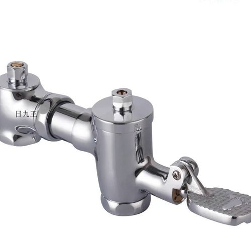 豪华 全铜脚踩蹲便器冲水器 卧式脚踏冲洗阀 大便蹲坑延时阀