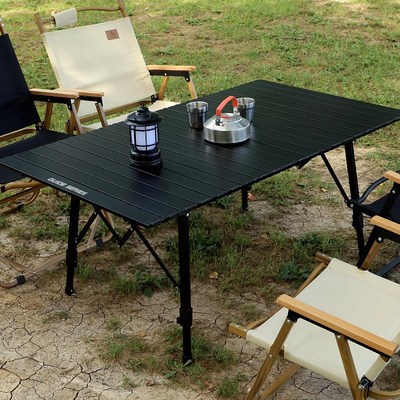 步林山野GUIDE SERIES户外铝合金折叠桌黑化超轻自驾游野餐露营桌