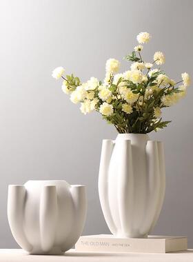 现花代简约JAO创售意多口陶瓷瓶楼部样板径房插干花装饰品客厅摆