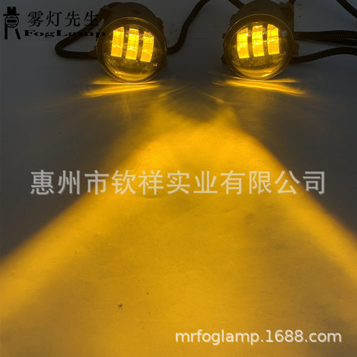 适用于FX35/37/45/50/30D/QX70/G25/37/Q60英菲尼迪LED透镜雾灯黄