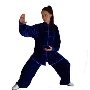 货秋冬金丝绒太极服加厚四方立绒武术服表演服男女款