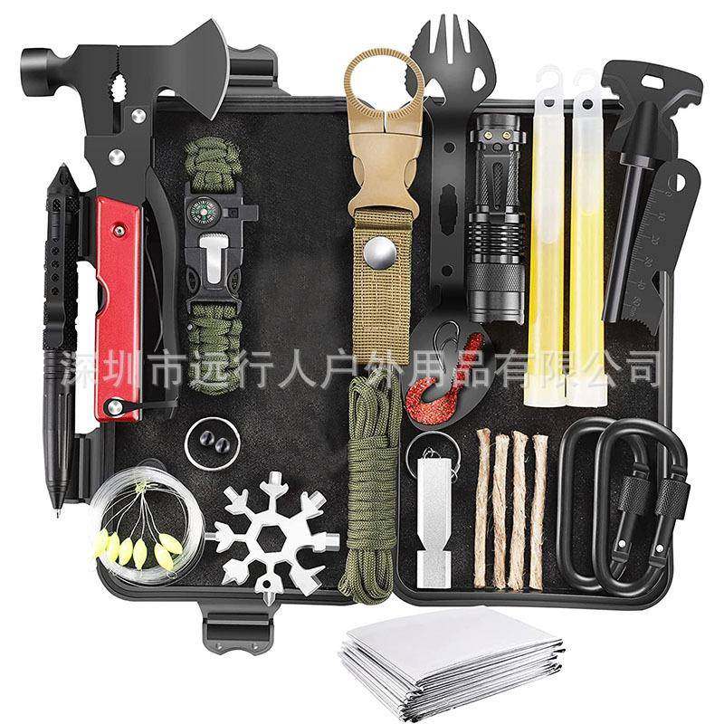 户外用品求生工具套装登山探险末日露营装备EDC车载急救用品