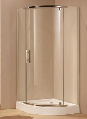 简易淋浴房平湖信科直销扇形钢化玻璃淋浴房C6032出口
