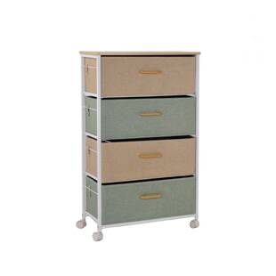 SALES!!大四层布袋小边桌布艺简易抽屉式多层收纳柜子整理柜