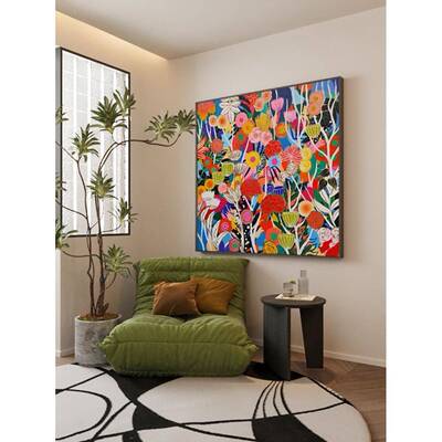 现代多巴胺彩S-1834壁色高级感北欧风客厅玄关挂画卧书房装室饰画