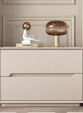 高实感木床头柜室床边NAJ柜免安装简约现代新款储物柜级轻奢卧奶