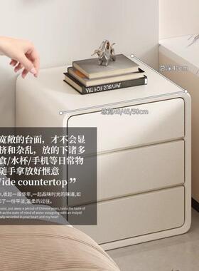 免安床头柜现简约小柜子实木红储装物柜UYP网床边柜简易代床头收