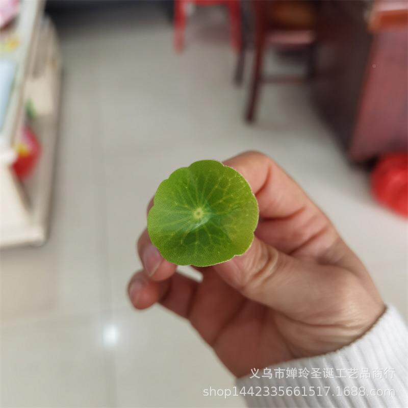 SH195仿真植物仿店真花叶布型小荷叶酒盘式胶花微景观装饰小叶子