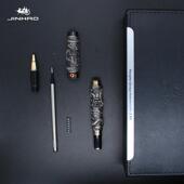 金豪双笔龙高艺合金笔古龙钢笔套装 签字可印锌工双龙戏珠刷激光LO