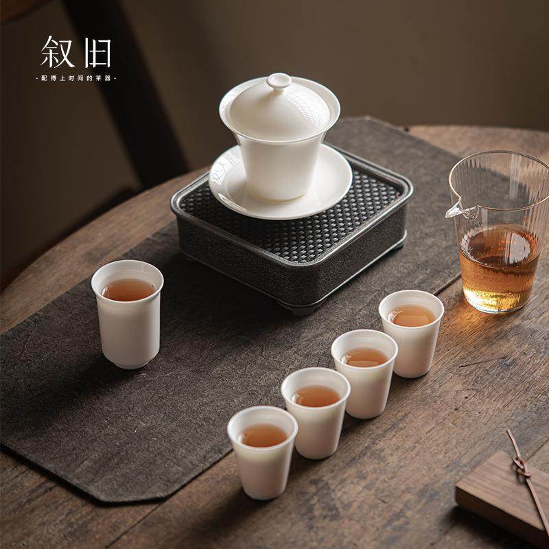 叙旧羊脂玉白瓷盖碗茶杯茶具套装家用陶瓷三才泡茶碗带盖大号,畜牧/养殖物资,畜牧/养殖器械,淘宝优惠券,粉丝福利购,淘宝优惠卷