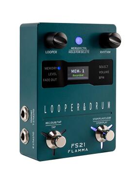 FLAMMAFS21电吉他贝斯鼓机乐句循环LOOPER单块双踩钉效果器