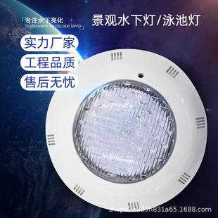 不锈钢LED泳池灯挂壁式 泳池灯35W七彩遥控水底灯54W72W