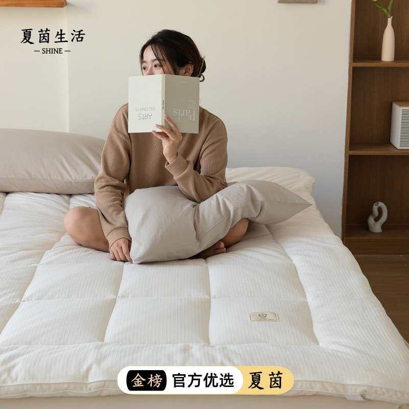 水洗全棉大豆褥子加厚防滑酒店床垫A类原棉纯棉学生宿舍床护垫