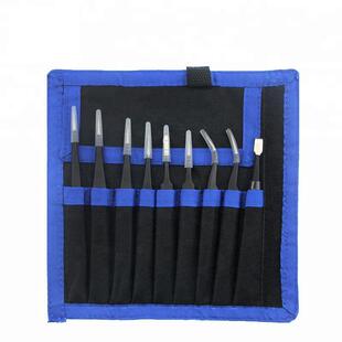 9件ESD镊子工具套件,防静电、镊子套装,手帐、手工镊子套装