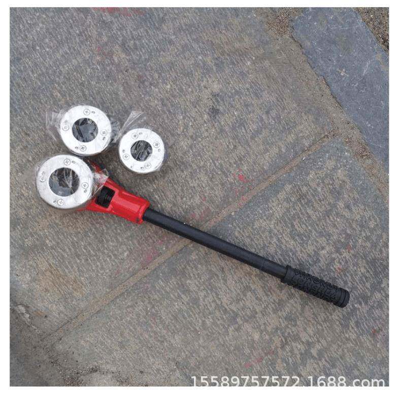 手动套丝机板牙管子绞板镀锌钢管铁管塑料管开牙机套丝管道工具