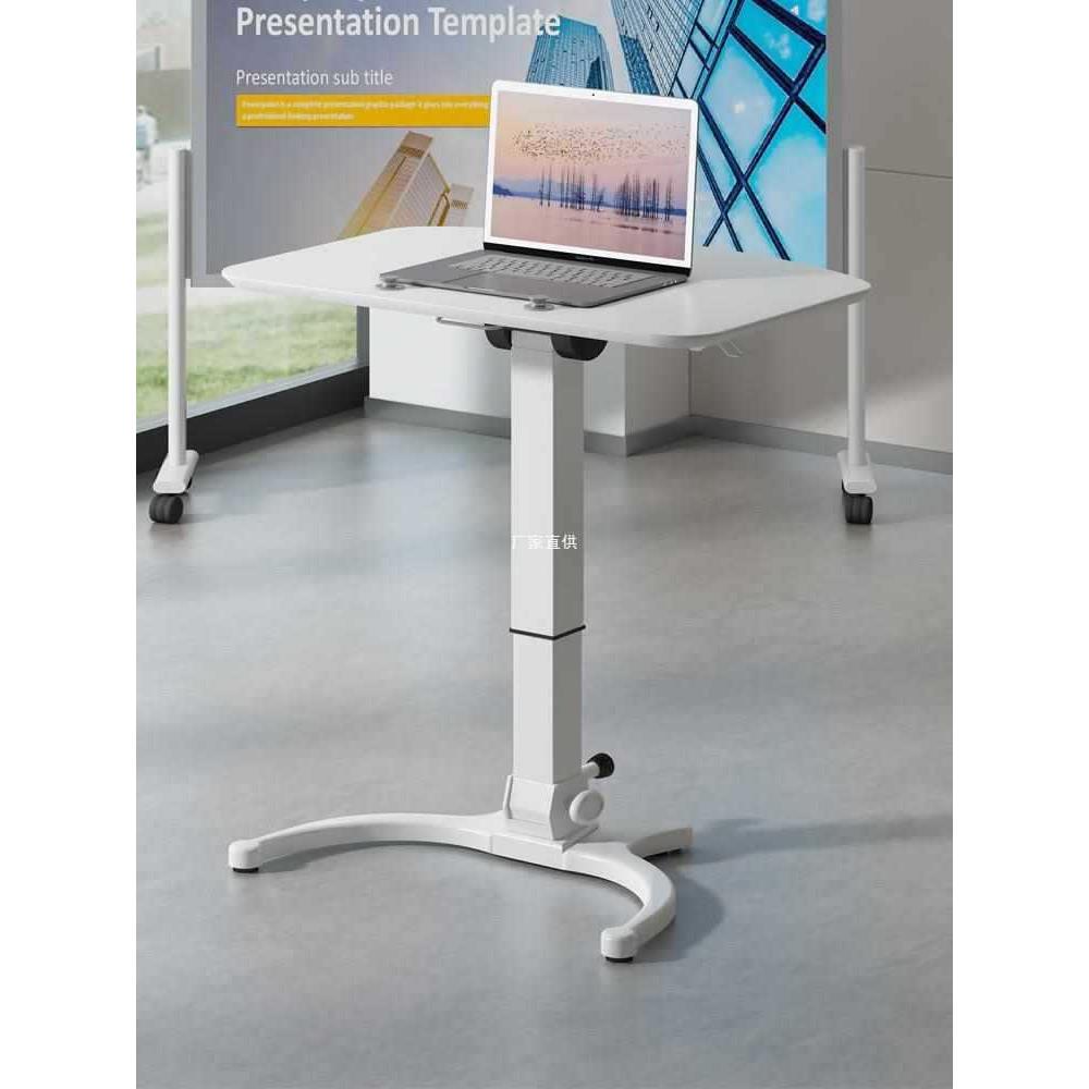 折叠升降书桌可移动站立式工作台站着办公桌子儿童写字学习电脑桌