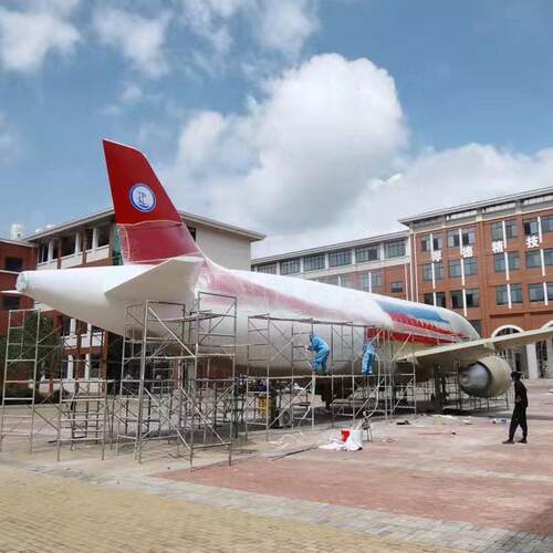 乘务院校客机模拟舱航空服务教学设备一比一仿真飞机铁艺模型