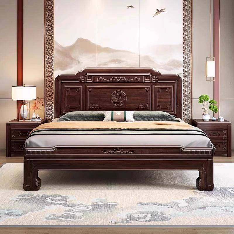 南美紫檀木实木床明清仿古雕花新中式1.8m双人床主卧榫卯加厚大床,机械设备,其他机械设备,淘宝优惠券,粉丝福利购,淘宝优惠卷
