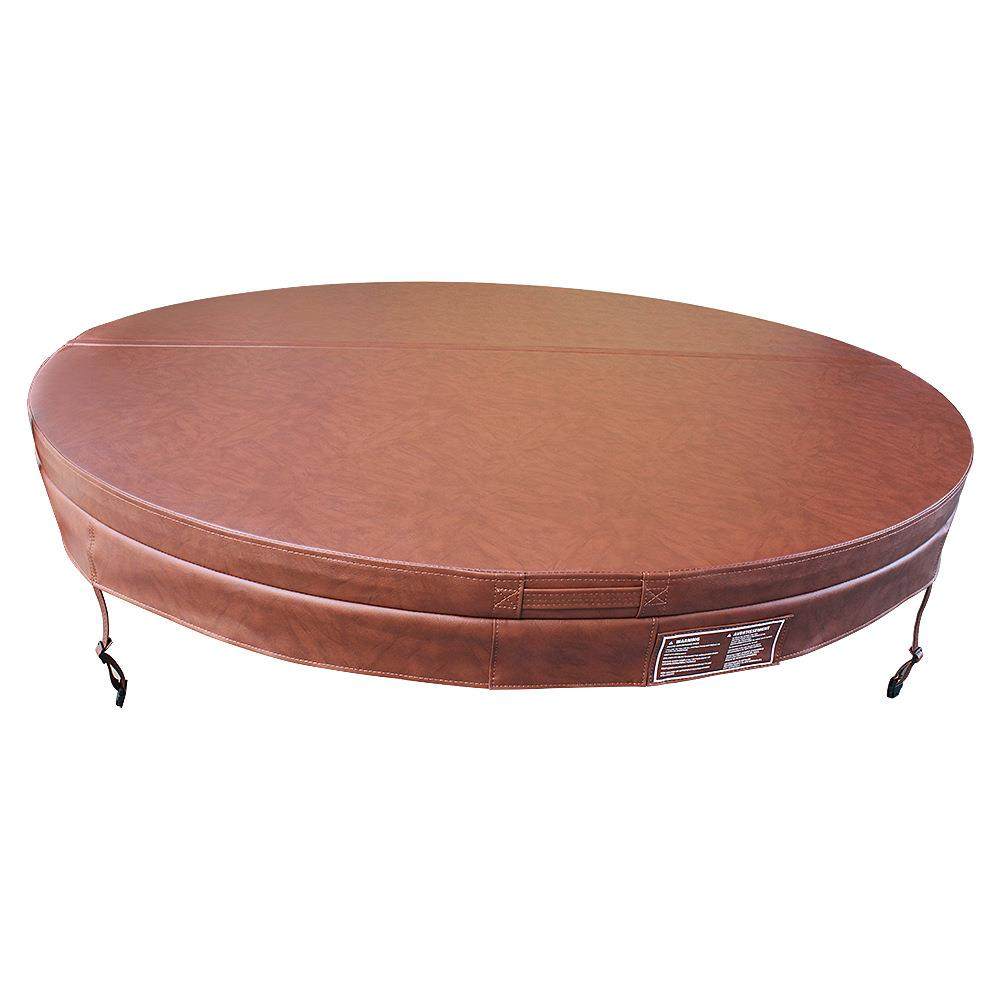 保温按摩浴缸保温防尘泳池盖板洗澡浴盆加厚折叠SPA池皮革保温盖