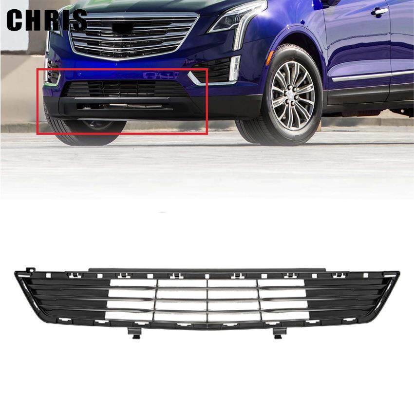 适用2016凯迪拉克Cadillac前保险杠盖下中网板格栅高配23470666