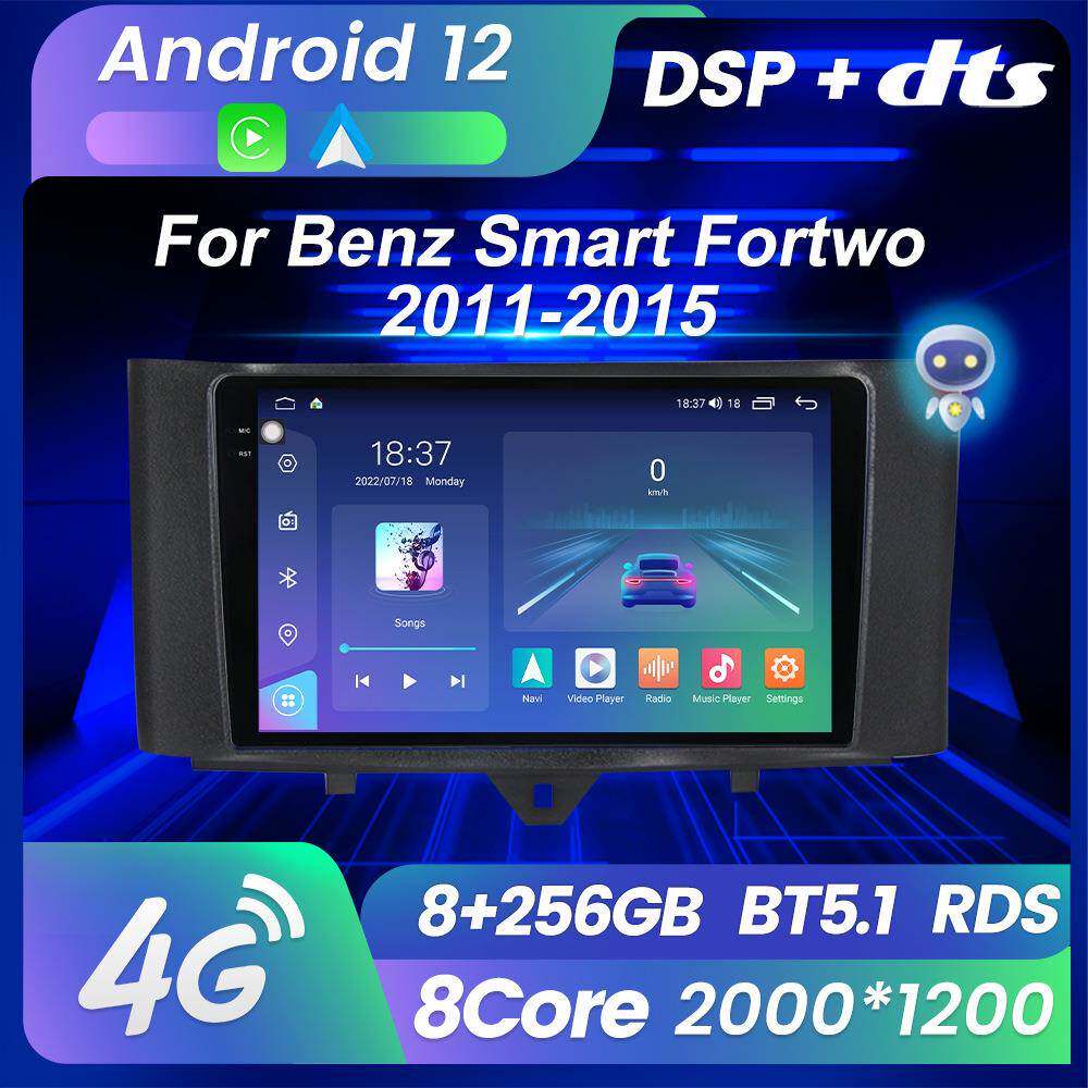适用于奔驰SmartFortwo11-15款改装安卓大屏中控车机导航M6Pro