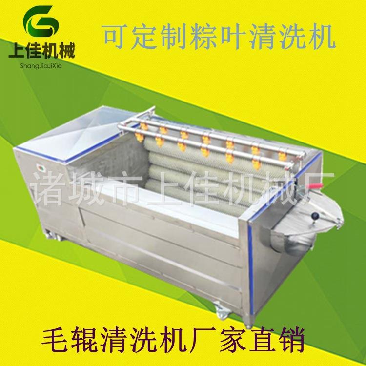 粽叶毛刷清洗机蔬菜水果大型洗菜去皮机粽子全套设备可