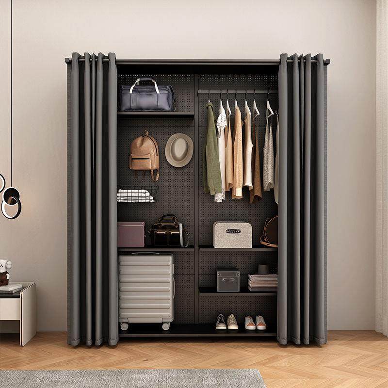 铁艺洞洞板卧室少女五金衣帽间金属简易衣柜帘开放式家用防尘儿童,纺织面料/辅料/配套,纺织机械配件,淘宝优惠券,粉丝福利购,淘宝优惠卷