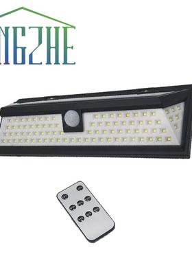 太阳能灯54/90LED太阳能感应壁灯户外高亮人体感应壁灯庭院灯路灯