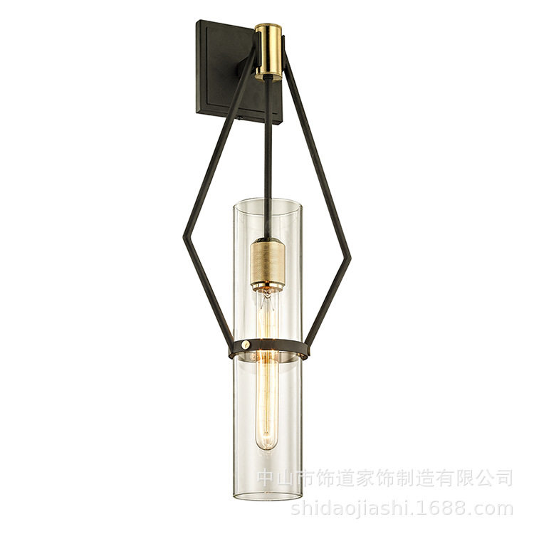新款极简美式复古小壁灯工业风镜前灯梳妆台灯具客厅过道床头壁灯