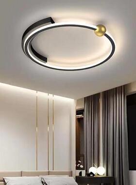 新款意式设计卧室吸顶灯现代简约创意个性LED圆形房间卧室书房灯