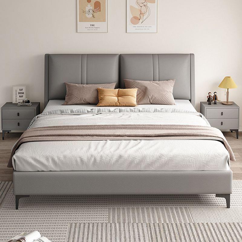 科技布实木床现代简约1.8米主卧经济型双人床软包家用1.5米单人床