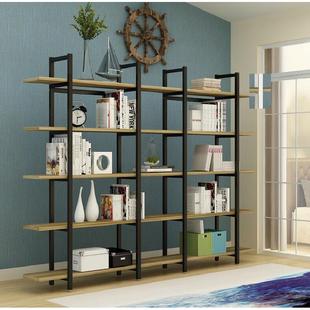 创意搁板钢木书架简约现代多层置物架层架落地墙壁架陈列架展示架