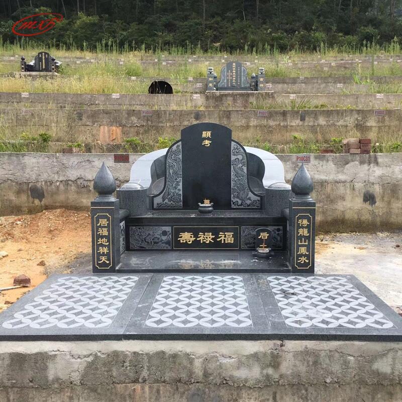 惠安石材芝麻黑花岗岩墓碑花岗岩公墓陵园中国黑墓碑雕刻批发