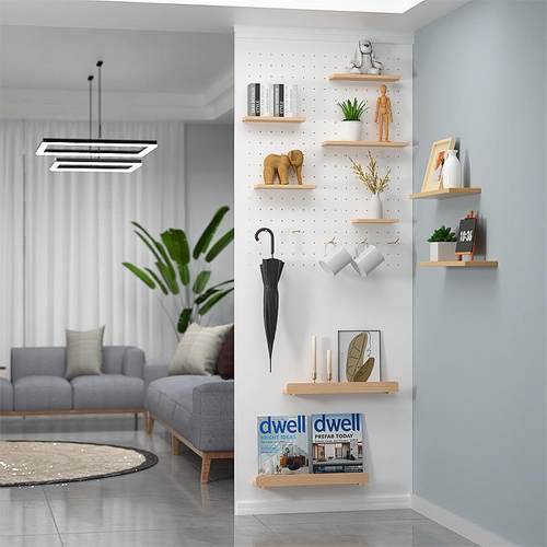 J^可定洞洞板屏风隔断墙简约现代客厅玄关入户金属衣柜遮挡实木