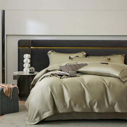 意式顶豪140支纯棉长绒棉四件套金太阳T800高定寝具床品家纺臻系