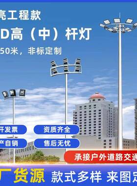 高杆灯市电220V太阳能路灯庭院景观灯广场可升降中杆灯生产