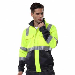 安大叔G472反光警示夹克衫 头反光警示服 户外工作建筑码