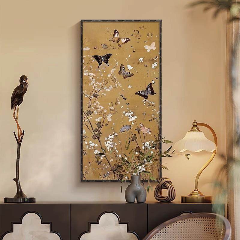 中古风客厅桌面摆画中国风玄关装饰画高级感卧室挂画斗柜壁画蝴蝶,农用物资,其他肥料,淘宝优惠券,粉丝福利购,淘宝优惠卷