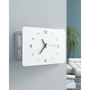 2026北欧风电表箱装饰画带钟表竖款时钟空气开关电闸配电箱遮马年