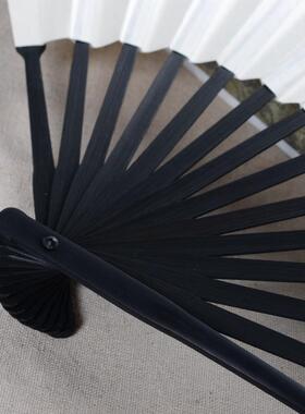 5YA1杭州扇子风书法题字空白扇面洒金宣纸折扇男扇骨不粘款