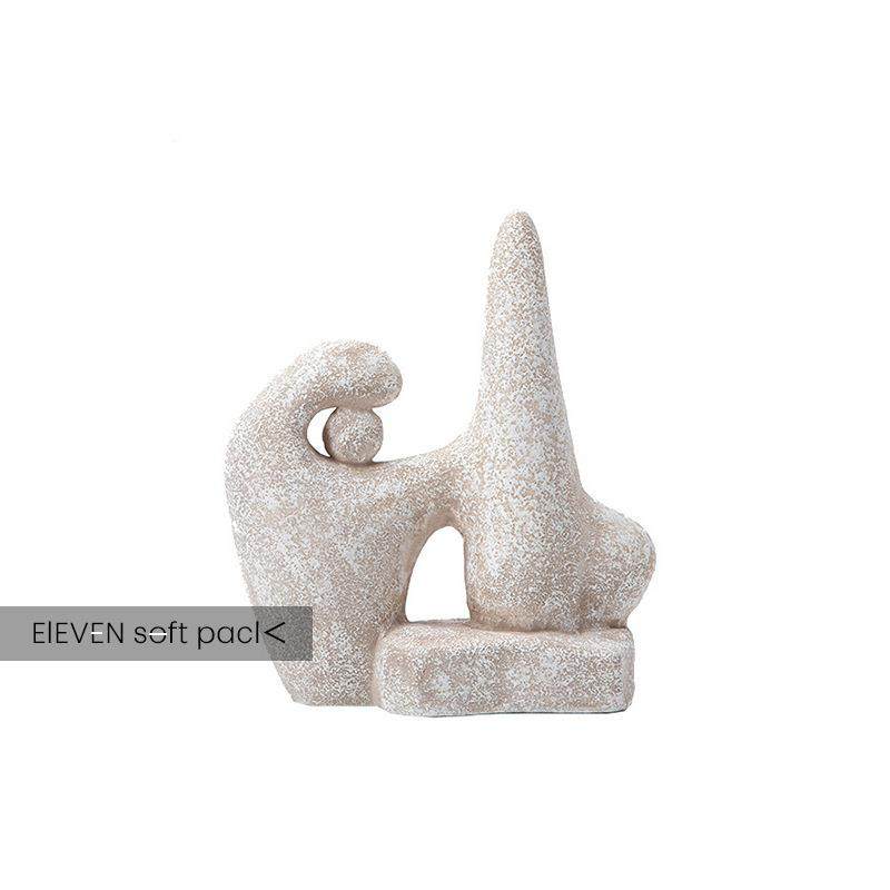 创意米白纹理几何摆件做旧中古抽象树脂工艺品家居样板房软装饰品,纺织面料/辅料/配套,纺织机械配件,淘宝优惠券,粉丝福利购,淘宝优惠卷